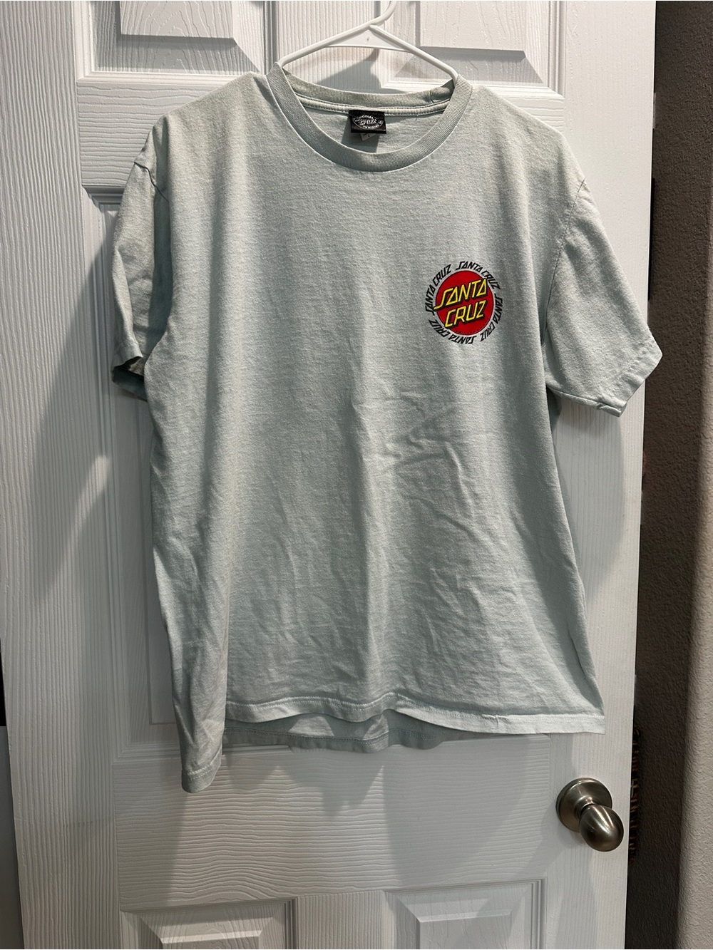 Santa Cruz Skateboards Pale Blue Logo T‑Shirt